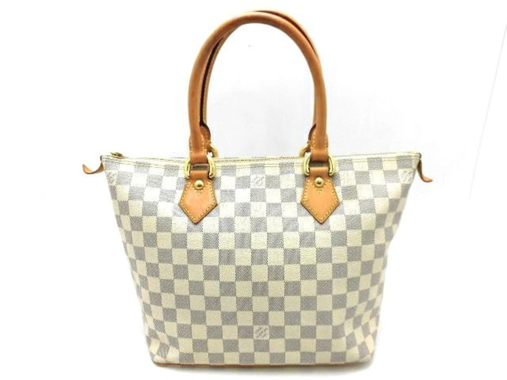LOUIS VUITTON Saleya Handbag Damier Azur White